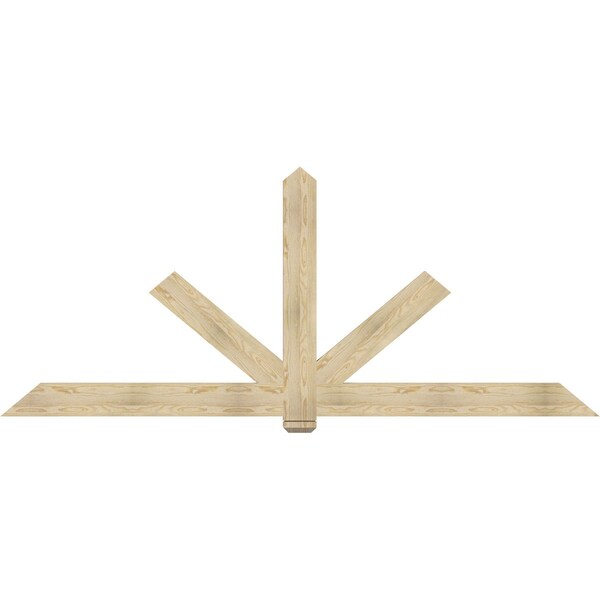 Ekena Millwork Kennewick Rough Sawn Timber Gable Bracket, Douglas Fir, 108"W x 45"H x 2"D x 6"F, 10/12 Pitch GBW108X45X0206KEN00RDF - main